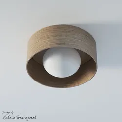 Stilvolle Deckenleuchte Kobe aus Holz - Eiche-Eiche