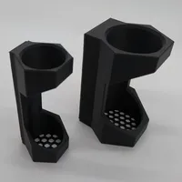 Generisch Schalldämpfer Halter mit Magnet für den Waffenschrank 45 mm/65mm Schwarz (Groß - 65mm)