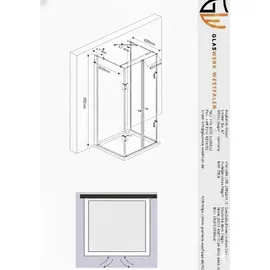 Buylando Emma Komplettdusche 90 x 195 cm Weiß/Transparent