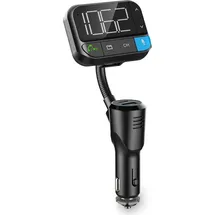 Nedis Kfz Audio FM Transmitter - Schwanenhals - Freisprechfunktion - 2.00 - Scharz-weiß Monitor - PD 20 W / QC 3.0 - Schnellladung -...