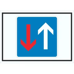 Vorrang vor Gegenverkehr Symbol Schild A5 (148x210mm)