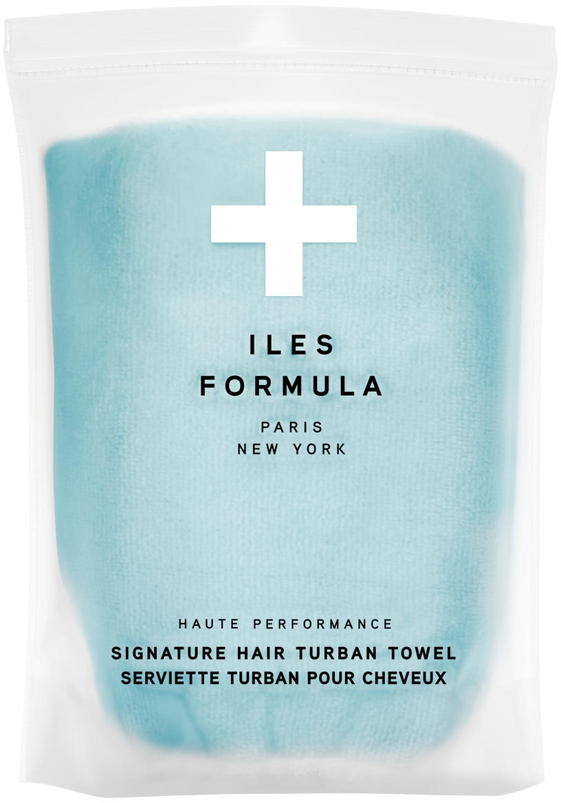 Iles Formula Haute Performance SPA Hair Turban Towel Spa Blue