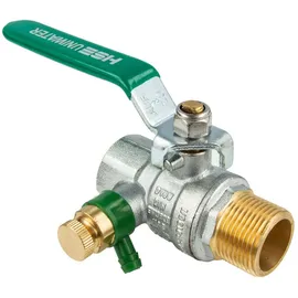 molyrrd Kugelhahn mit Entleerung 1489, UNIWATER CHROM - DVGW bis +150°C - IG x AG 1/2 Zoll