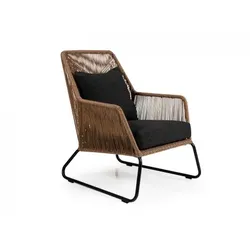 Brafab Midway Loungesessel, Geflecht braun