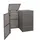 Mendler Mülltonnenbox HWC-E25 130 x 110 cm grau