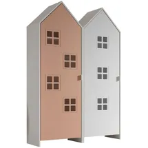 Natur24 Kleiderschrank Casami Bruges 115,2 x 171,3 x 37 cm Pink/Weiß