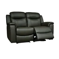 vente-unique - Relaxsofa Leder 2-Sitzer - Schwarz - evasion