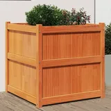 vidaXL Pflanzkübel Wachsbraun 70x70x70 cm Massivholz Kiefer