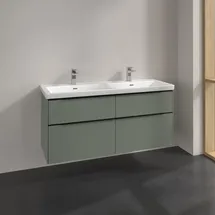 Villeroy & Boch Subway 3.0 Waschbeckenunterschrank, 4 Auszüge, 1272x576x478mm, C56801AF, Farbe: Front/Korpus: Soft Green,