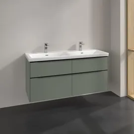 Villeroy & Boch Subway 3.0 Waschbeckenunterschrank, 4 Auszüge, 1272x576x478mm, C56801AF, Farbe: Front/Korpus: Soft Green,