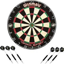 WINMAU Dartboard PRO-SFB im Set inklusive 2 Satz Steeldarts