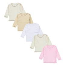 TupTam Unisex Baby Wickelshirt Langarm 5er Pack, Farbe: Mädchen 2, Größe: 50 - 50