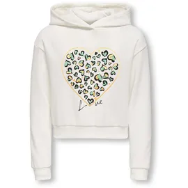 KIDS ONLY KOGCOOPER Life Lov E ls Hoodie Beige 122/128