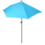 Sonnenschirm Halbrund Lorca, Halbschirm Balkonschirm, Uv 50+ Polyester/alu 3kg 300cm Türkis Ohne Ständer