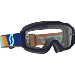 Scott Split OTG Blau/Orangene Motocross Brille, transparent für Männer