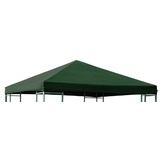 DEGAMO Ersatzdach Dachplane für Pavillon 3x3 Meter, Farbe grün, wasserdicht