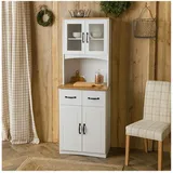 Hti-Living Küchenbuffet Landhausstil  Weiß