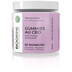 CBD Gummies  Anti-Stress & Beruhigend|60 Gummies-600mg CBD|Himbeergeschmack|Wellness, Schlaf & maximale Konzentration|Vegan