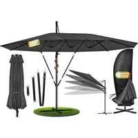 Kesser Doppelsonnenschirm 460 x 270 cm Grau