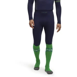 FALKE Herren Baselayer-Hose Maximum Warm 3/4 M Ti Funktionsmaterial schnelltrocknend 1 Stück, Blau Space Blue 6116 Trend, S
