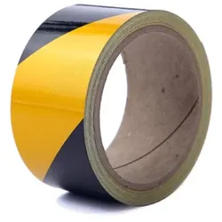 Perel Reflektierendes Band 5 cm x 10 m, für hohe Sichtbarkeit, schwarz/gelb
