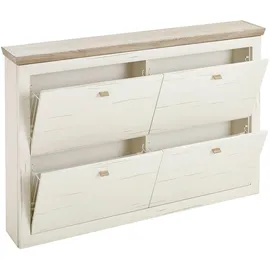 hom'in Hom`in Hängeschuhschrank, Grau, Weiß, 140x92x22.5 cm,