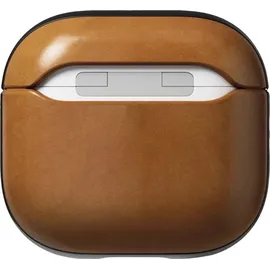 Nomad Nomad, Airpods 4 Hülle Modern Leather stoßfest, Hellbraun | Braun