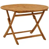 vidaXL Gartentisch Ø 110 x 75 cm braun