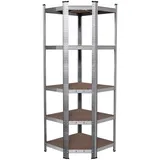 Tronitechnik Schwerlastregal Kellerregal Lagerregal 40 X 40 X 70 X 70 X 180 Cm Stahlgestell Bis 875 Kg 5 Ablagen