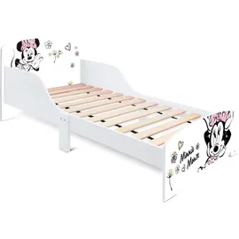 Arditex Kinderbett Disney Minnie Mouse 70 x 140 cm Holz lackiert weiß