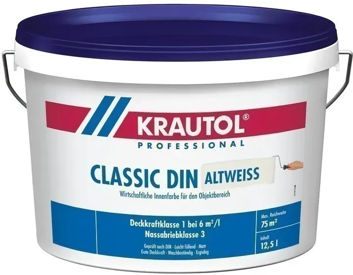 KRAUTOL CLASSIC DIN | Wirtschaftliche Innenfarbe - altweiß - 12,5ltr