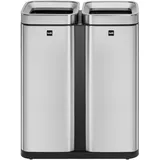 Helit the twin bin Mülltrenner 2x 30,0 l edelstahl
