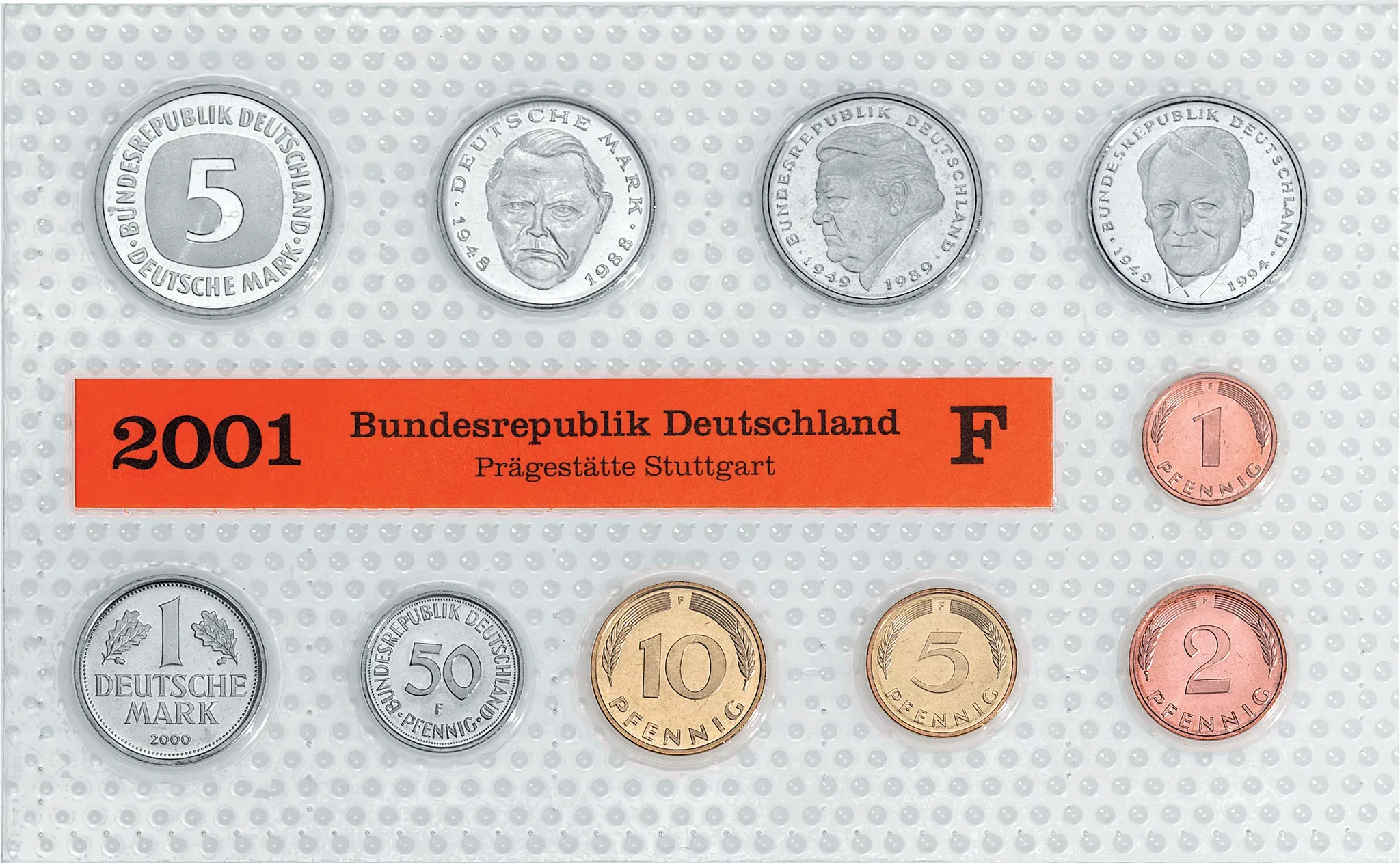 Der letzte DM-Kursmünzensatz 2001