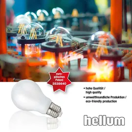 Hellum LED Filament, A60 7W E27 matt 806lm