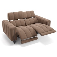 Sofanella 2-Sitzer Zweisitzer Veneto Stoffsofa Stoffbezug Relaxsofa braun