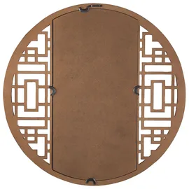 Beliani Wandspiegel Firminy 60 x 60 cm Hellbraun