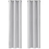 Deconovo Single Blackout Curtains Thermo-Verdunkelungsvorhänge für Schlafzimmer, Polyester, 140 x 260, 2