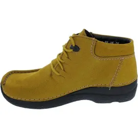 WOLKY Seamy Moc Bootie 0625311-940, Antique Nubuckleder, Mustard (senfgelb) für Damen, gelb, Größe 41 EU