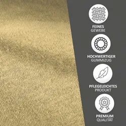 Spannbettlaken Jersey 100% Baumwolle 120-130x200 cm Gelb 2er Pack
