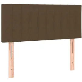 vidaXL Boxspringbett mit Matratze & LED Dunkelbraun 100x200 cm Stoff