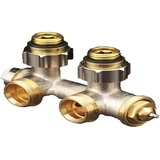 OVENTROP Multiblock T 1184084 für 2-Rohr, Messing, Eckform