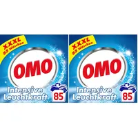Omo Waschpulver XXXL Vollwaschmittel für intensive Leuchtkraft und hygienische Frische 85 WL (Packung mit 2)