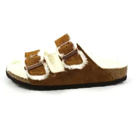 Birkenstock Arizona Lammfell Wildleder Nerz Schmales Fußbett - 1001135 - Braun 42