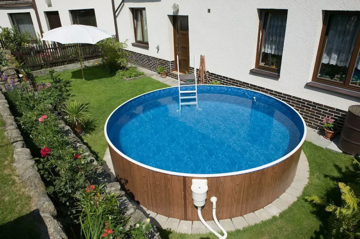 myPOOL Poolset Splash mit Sandfilteranlage - Holzoptik Ø 3,60 x 1,20 m - Gr. 4