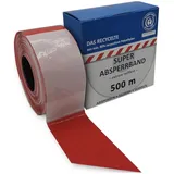 Kelmaplast Absperrband 500 m x 8 cm Rot/Weiß