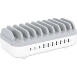 Manhattan 10-Port USB Power Delivery-Ladestation 120W weiß/grau (180856)