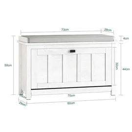 SoBuy SoBuy, Schuhschrank, Hudson (80 x 50 x 30 cm, Garderobe, Garderobenbänke, Schuhbänke
