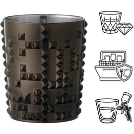 Spiegelau Nachtmann Whisky Glas 330 ml, Punk Gun Metal, Whiskyglas aus Kristallglas, Tumbler spülmaschinenfest