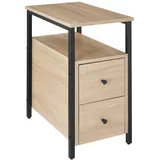 Tectake Nachtschrank Tullamore 30 x 49,5 x 61,5 cm Braun