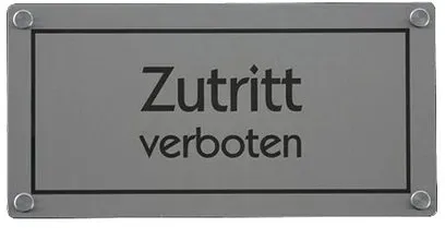 Hausnummer Edelstahl Hinweis No 3B 15x30 cm